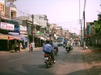 Eine der am wenigsten befahrenen Strassen Saigons