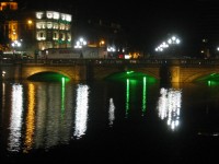 Dublin by night (Liffey and bridge)