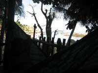unsere Tanote Bay aus Sicht der Haengematte.